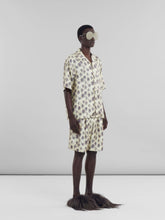 Marni Crayon Leopard Prints Silk Bermuda Shorts