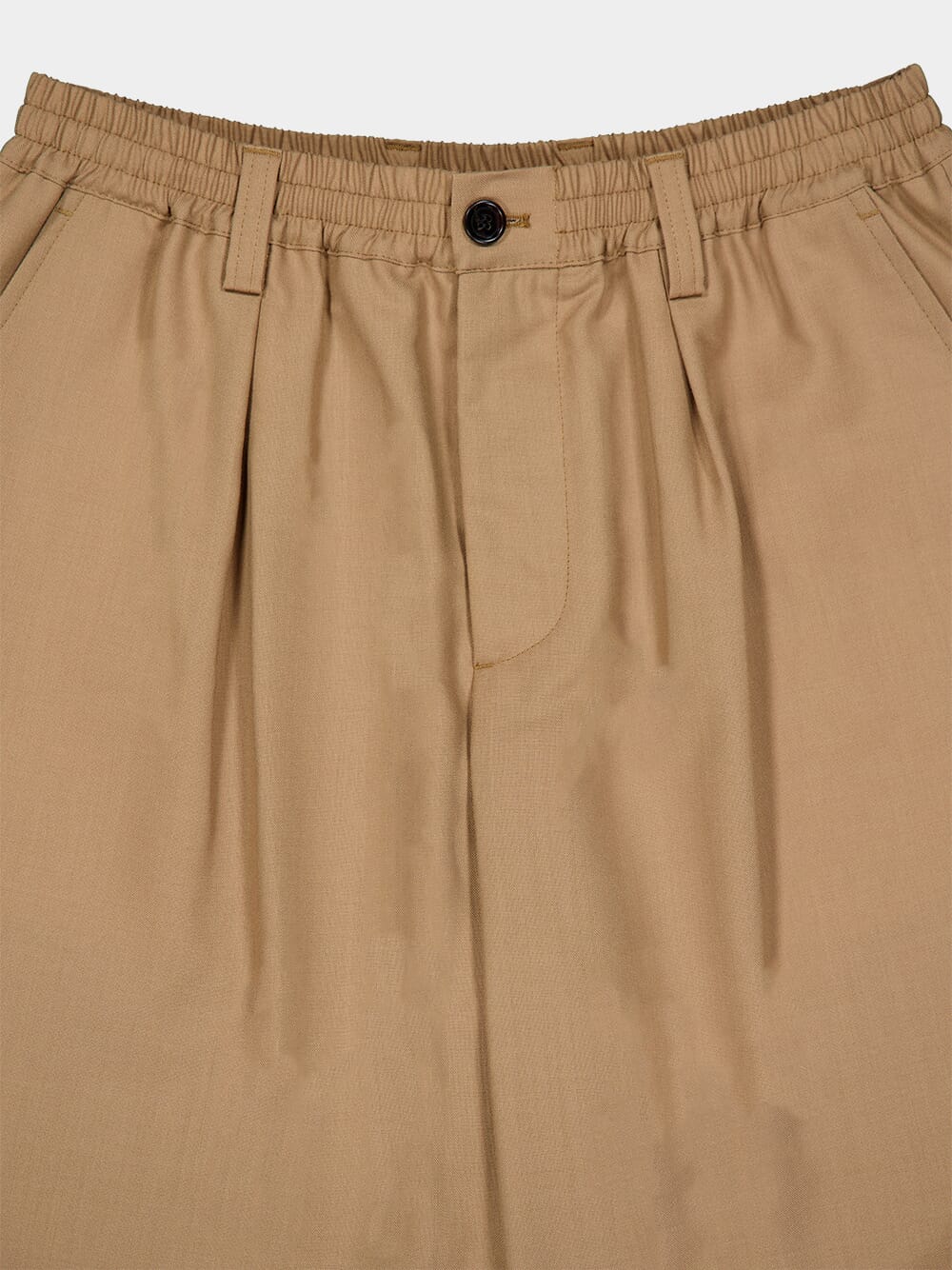 Beige Wool Bermuda Shorts