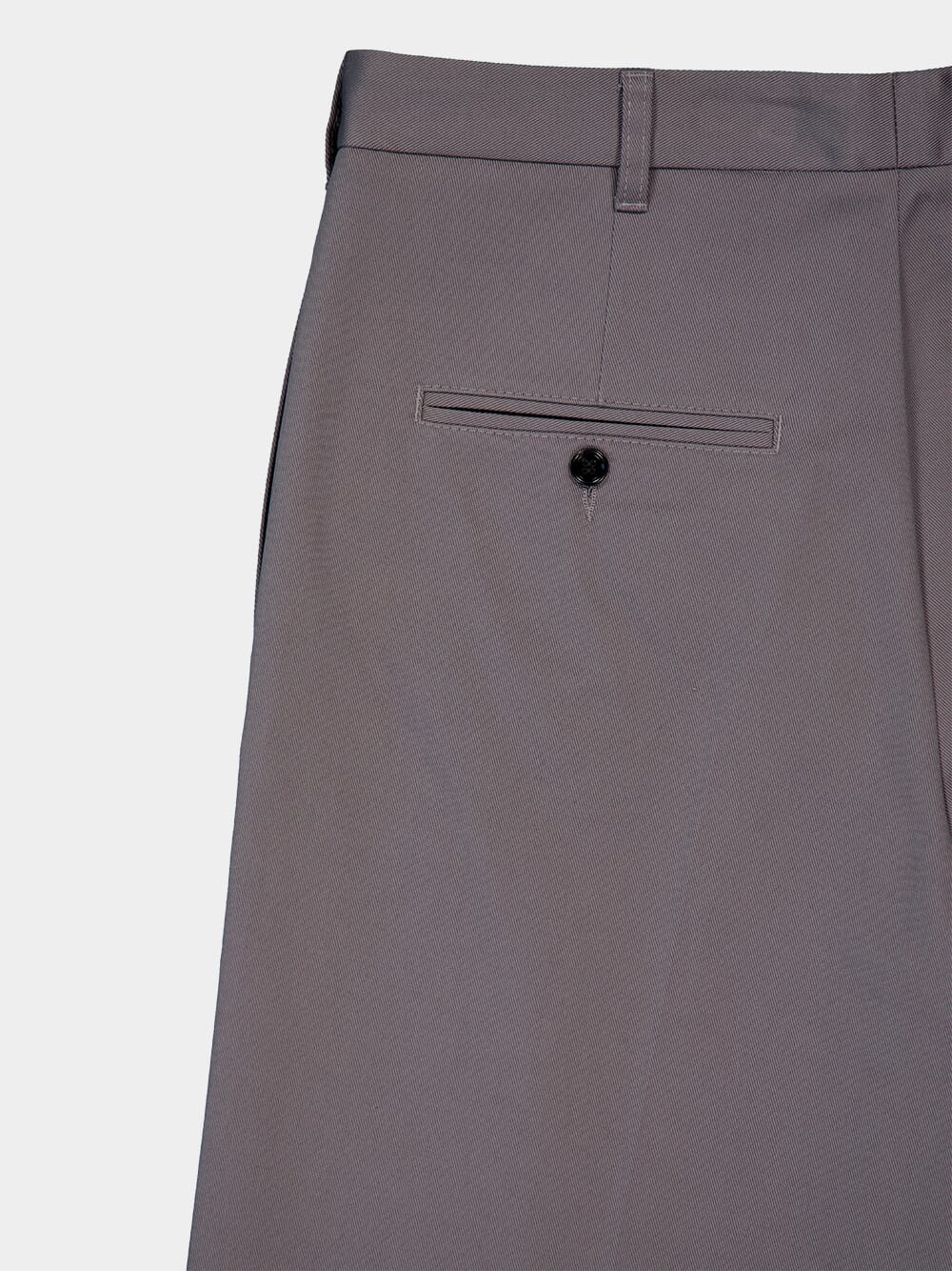 Grey Gabardine Classic Trousers