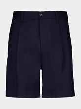 Marni Dark Blue Virgin Wool Tailored Shorts