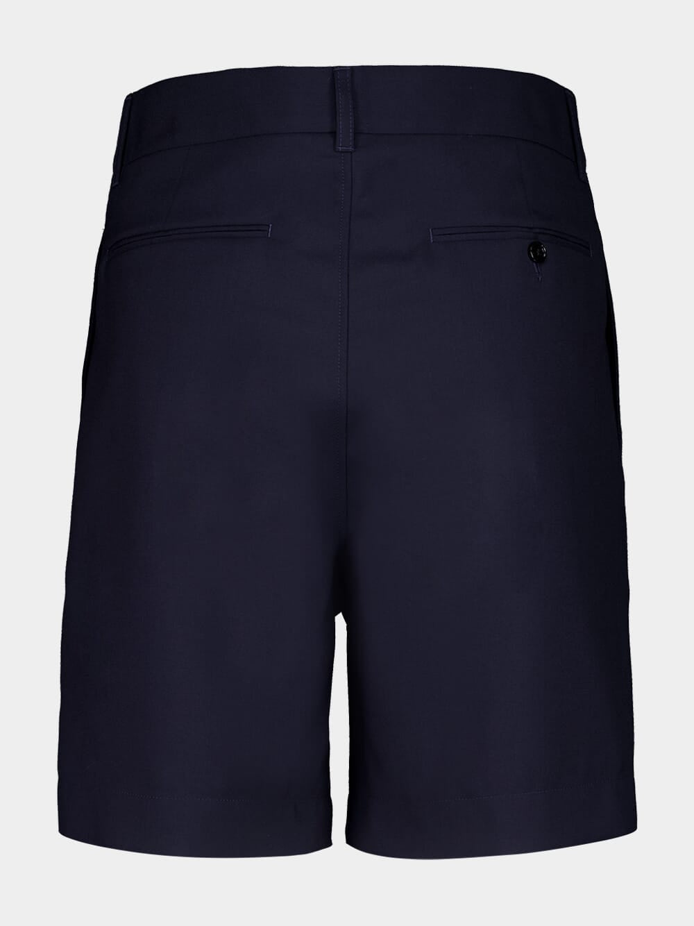 Dark Blue Virgin Wool Tailored Shorts