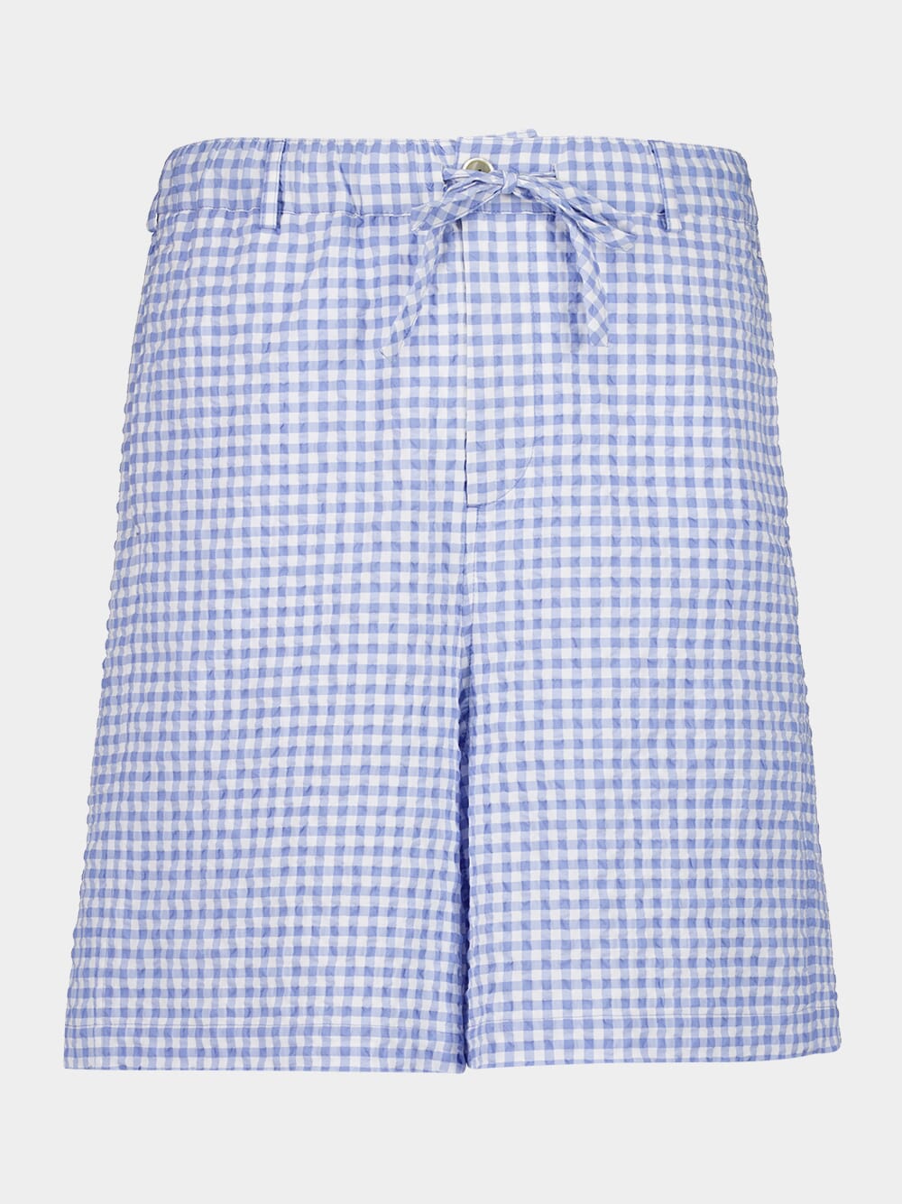 Light Blue Gingham Seersucker Shorts