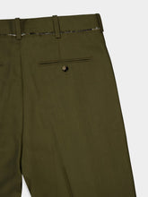Marni Deep Sage Wool Straight-Leg Trousers