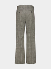 Marni Grey Checked Knitted Cotton Trousers