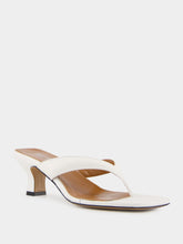 Paris Texas White Portofino Leather Mules