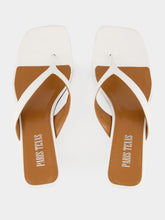 Paris Texas White Portofino Leather Mules