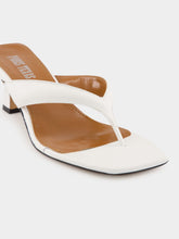 Paris Texas White Portofino Leather Mules