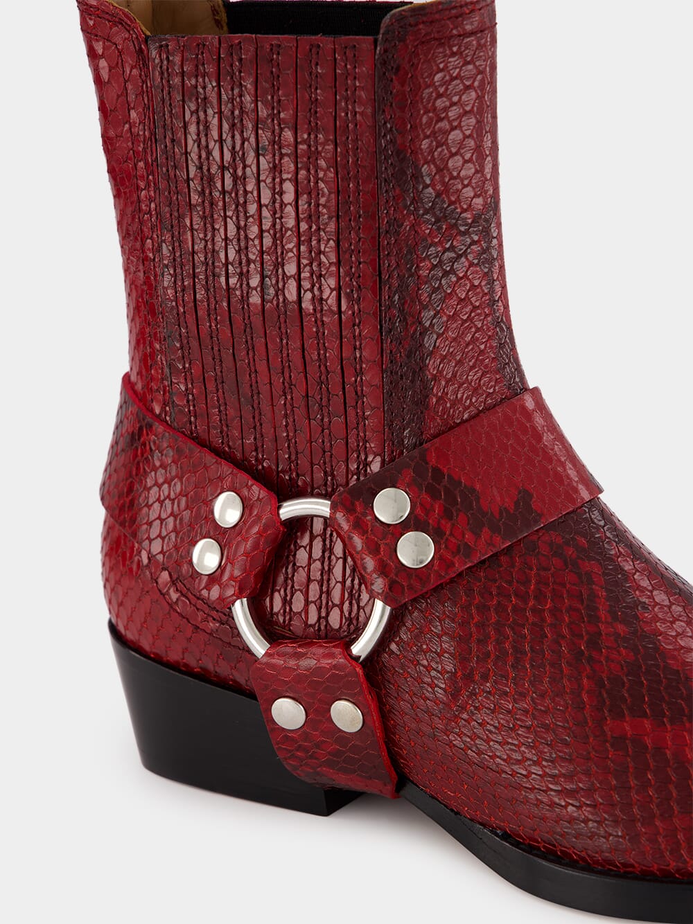 Helena Python Ankle Boots