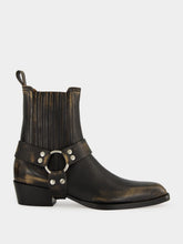 Paris Texas Black Brushed Leather Helena Ankle Boots