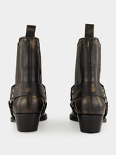 Paris Texas Black Brushed Leather Helena Ankle Boots