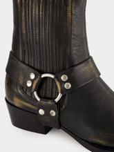 Paris Texas Black Brushed Leather Helena Ankle Boots