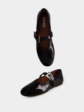 Paris Texas Black Sveva Buckle Ballet Flat