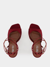 Paris Texas Lara Rouje Noir Satin Sandal