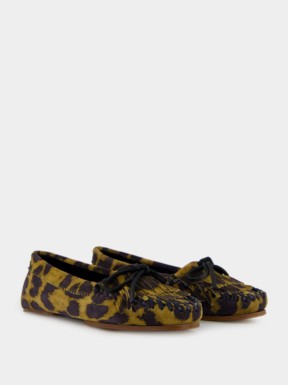 Indiana Loafer in Russet Leopard Suede