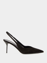 Paris Texas Black Lidia 70 Suede Slingback Pumps
