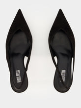 Paris Texas Black Lidia 70 Suede Slingback Pumps