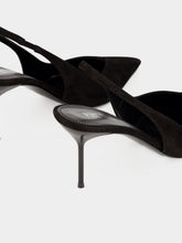 Paris Texas Black Lidia 70 Suede Slingback Pumps