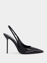 Paris Texas Black Lidia 110 Slingback Patent Leather Heels
