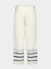 Baziszt Off-White and Blue Talilo Cotton Pants