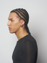 Panconesi Double Moon Silver Hoops