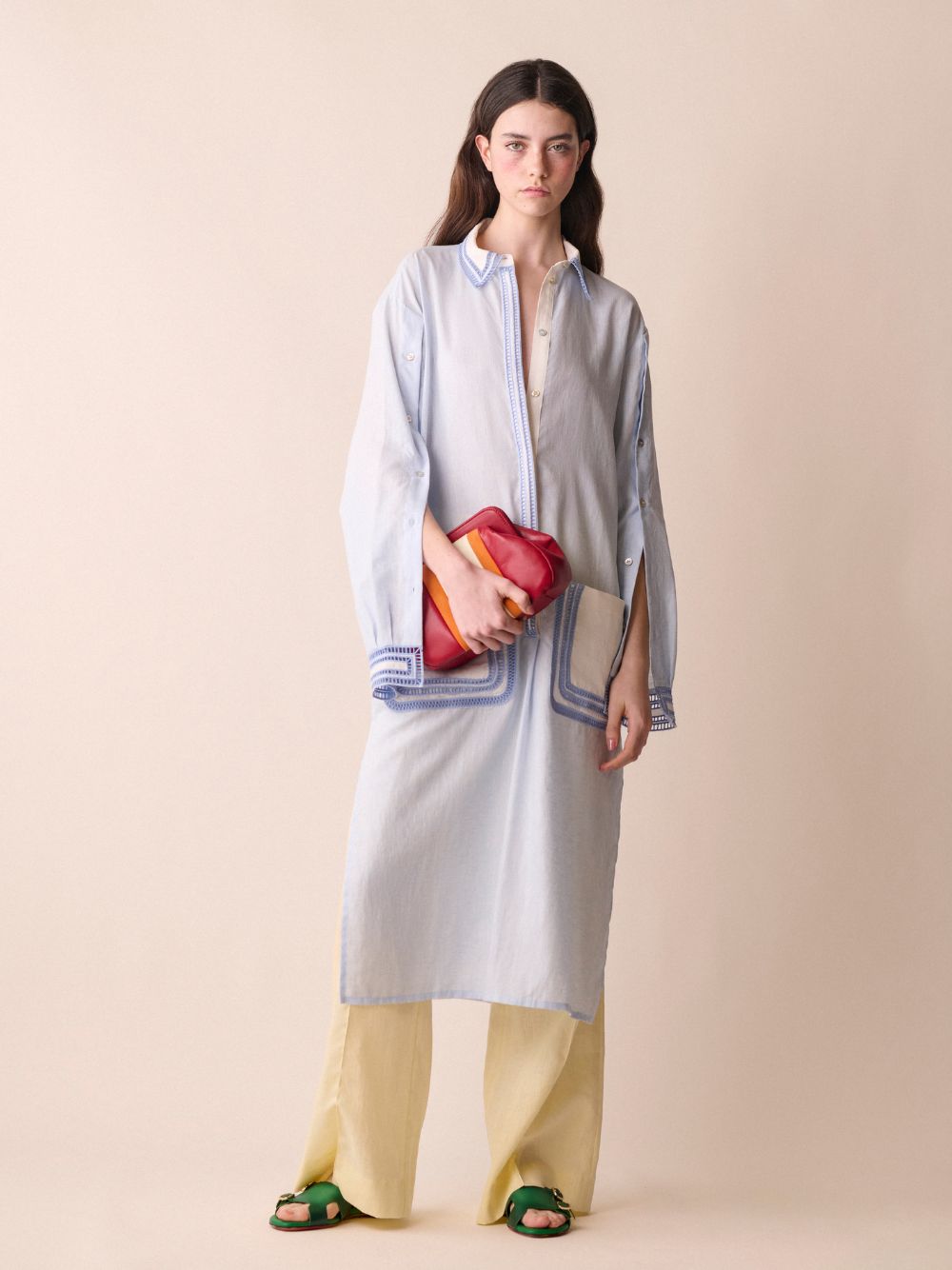 Altair English Embroidered Linen Dress