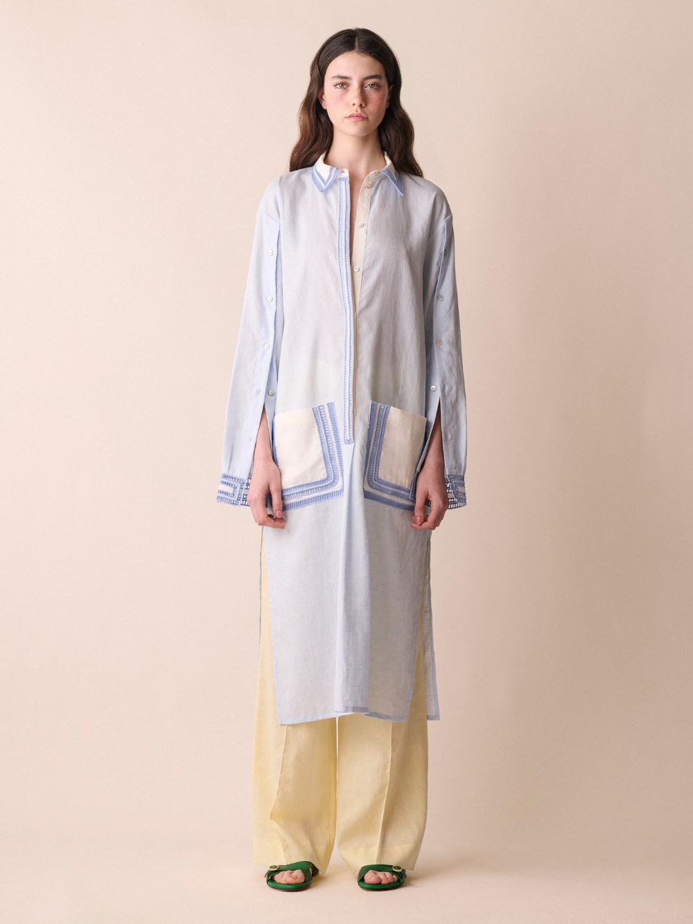 Altair English Embroidered Linen Dress