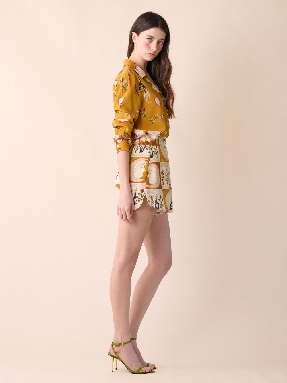 Ametista Printed Silk Crepe Shirt