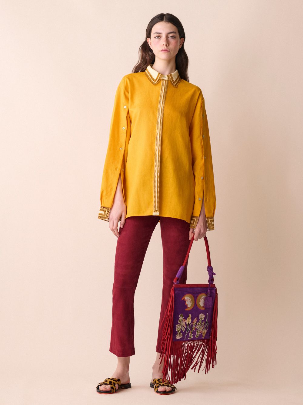 Andromeda English Embroidered Linen Shirt