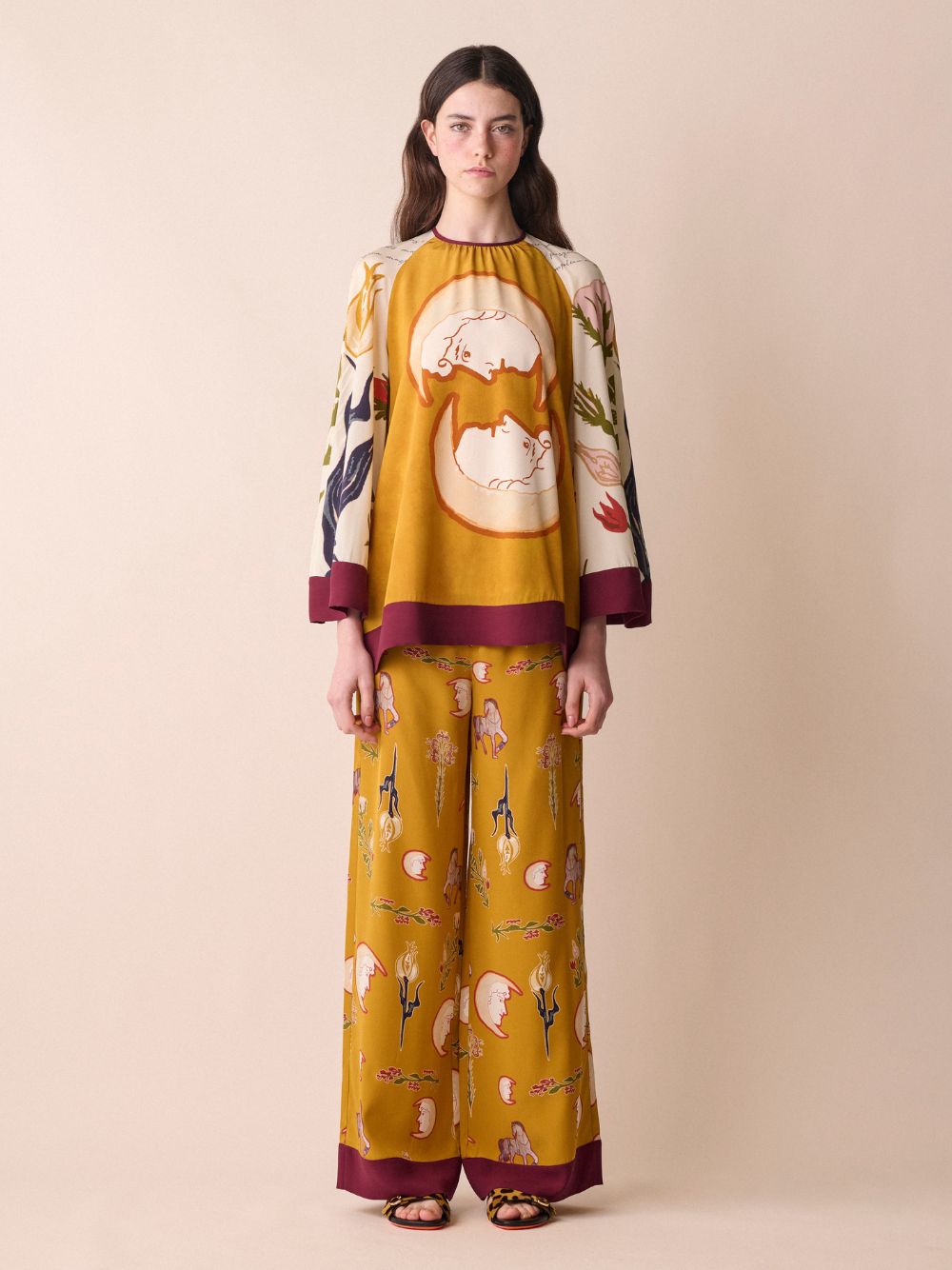 Taurus Printed Silk Crepe Pyjama Pants