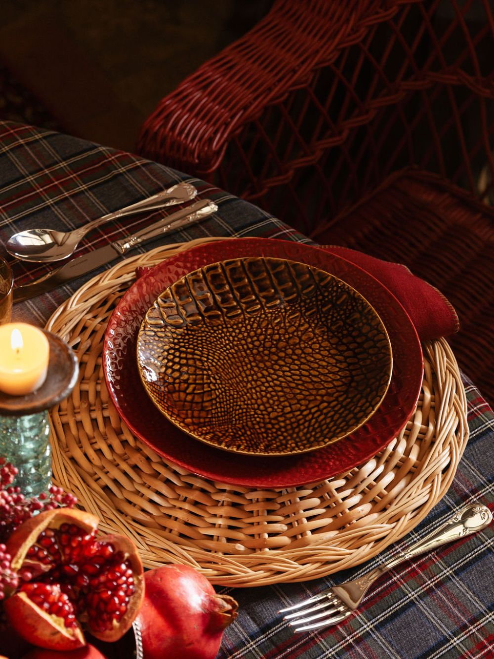 Jacaré Brown Ceramic Dessert Plate