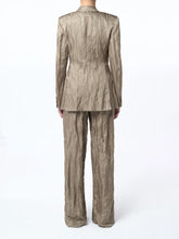 Gabriela Hearst Gunmetal Norman Wide-Leg Trousers