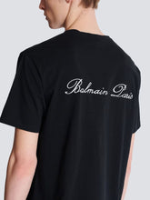 Balmain Black Embroidered Signature T-shirt