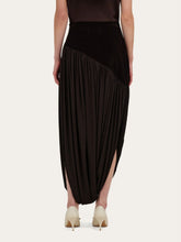 Ferragamo Dark Espresso Draped Skirt