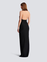 Balmain Black Halterneck Knit Maxi Dress