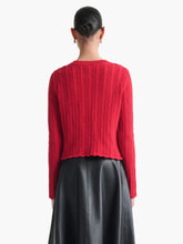 Altuzarra Grenadine Red Mariette Cardigan