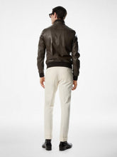 Tom Ford Hunter Green Leather Bomber Jacket