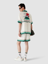 Casablanca White Montagne Ondulée Silk Shorts