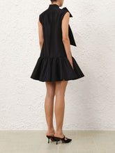 Zimmermann Black Hypnotic Bow Mini Dress