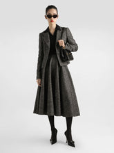 Dolce & Gabbana Grey Wool Blend Dotted Circle Skirt