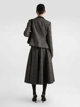 Dolce & Gabbana Grey Wool Blend Dotted Circle Skirt