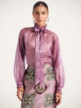La DoubleJ Dusty Pink Silk Organdie Cerere Blouse