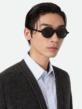 Bottega Veneta Black Grey Classic Round Sunglasses