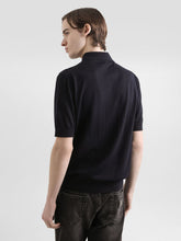 Dolce & Gabbana Blue Fine-Gauge Wool Polo Shirt