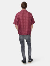 Amiri Wine Silk MA Quad Bowling Shirt