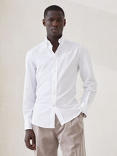 Brunello Cucinelli White Cotton Twill Slim Shirt