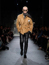 Tom Ford Caramel Beige Mohair-Blend Double-Breasted Jacket