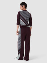 Casablanca Burgundy Diagonal Merino Polo Shirt