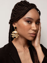 Sylvia Toledano Brutalist Earrings with Black Onyx and Baroque Pearls