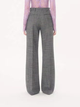 Valentino Garavani Grey Wool Mouliné Palazzo Trousers