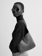 Saint Laurent Le 5 à 7 Handbag in Orange Caramel Cognac Suede Satin Calf